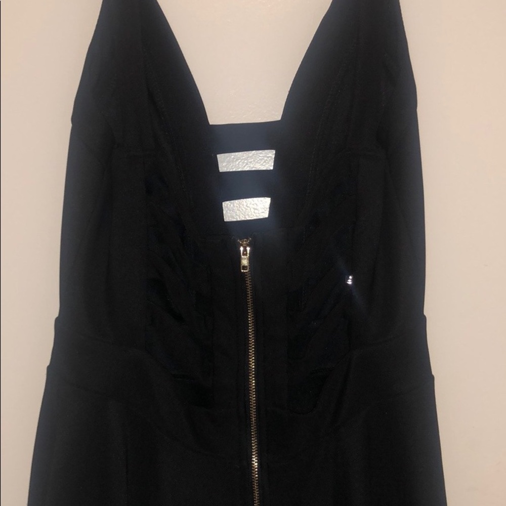 Black open front and back skater dress - Picture 4 of 4